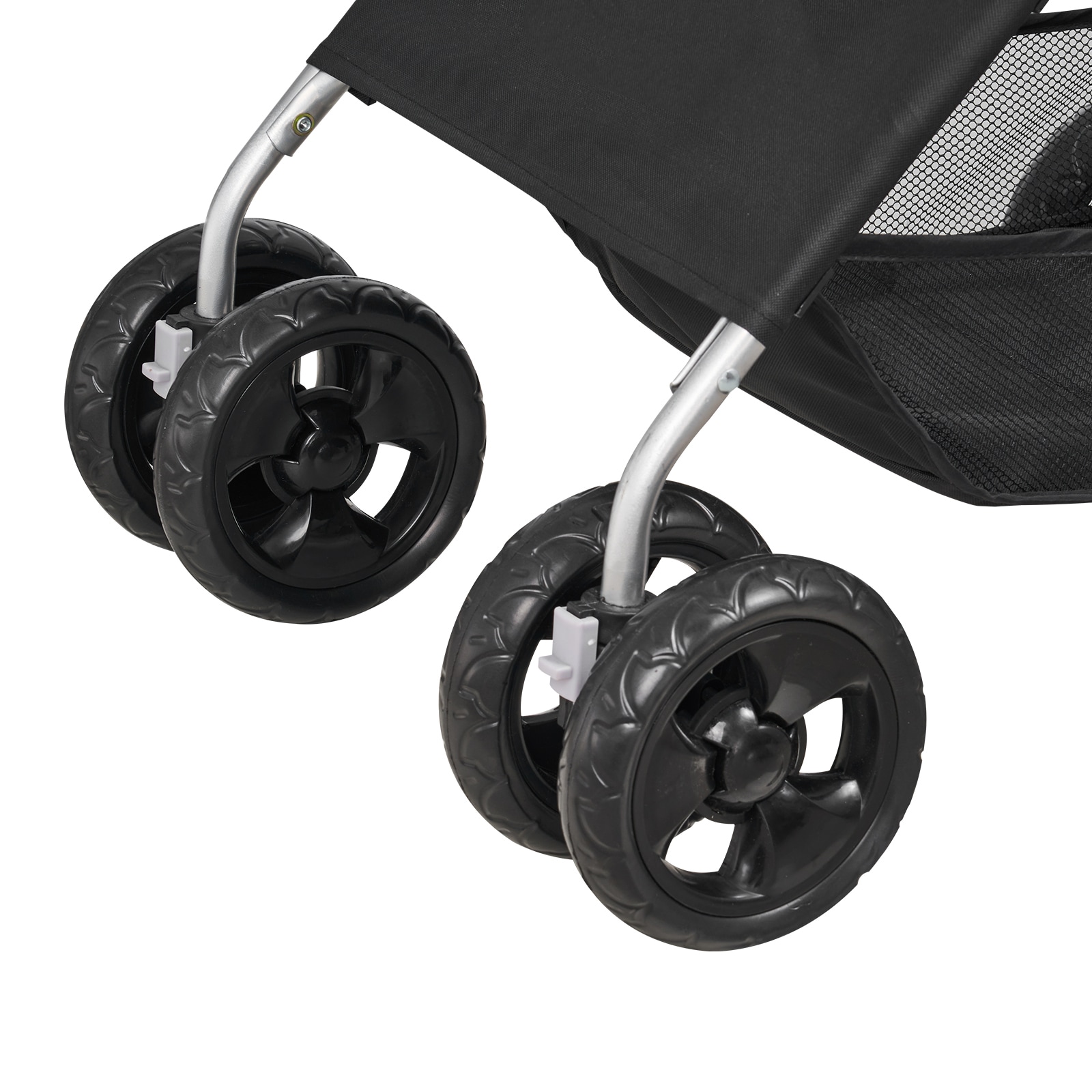Pet Stroller Foldable 4 Wheels Dog Stroller Detachable Carrier Up To 35lbs_voghion.com